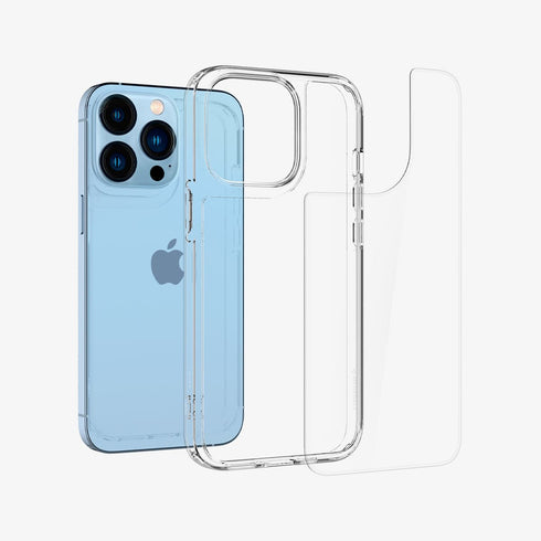 ACS03214 - iPhone 13 Pro Max Case Quartz Hybrid in crystal clear showing the back